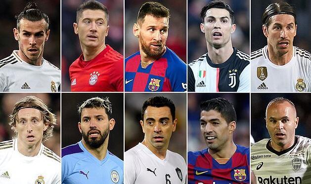 世界足球排名前十名运动员