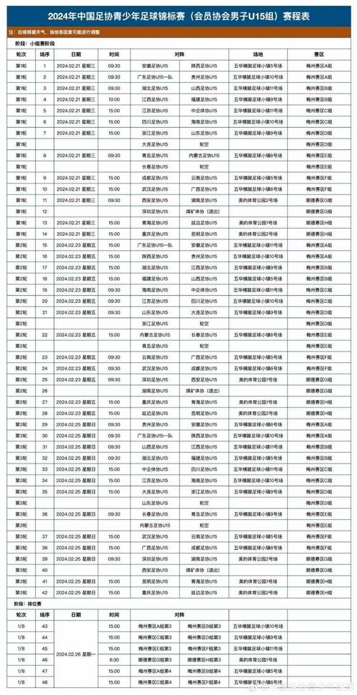 中国足球队赛程表最新